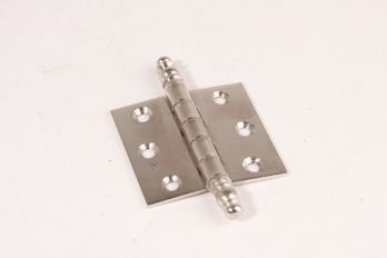 Scharnier voor binnendeur nikkel 76x76mm met sierkop
