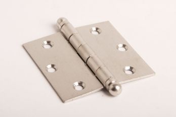 Scharnier nikkel 76x76mm met bolkop
