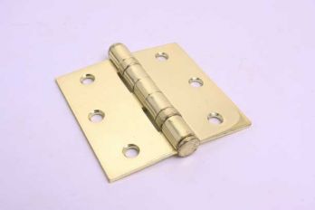 Scharnier voor binnendeuren ijzer messing met kogellager 76mm platkop