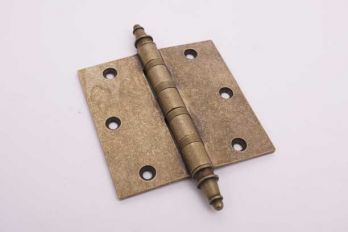 Klassiek scharnier met kogellager messing antiek brons 90mm vaaskop
