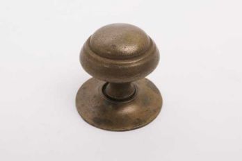 Klassiek meubelknopje met ronde rozet brons antiek rond 25mm - M4x30