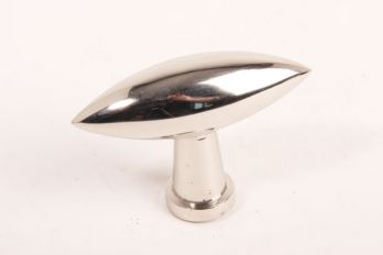 Knop blinkend nikkel ovaal 70mm