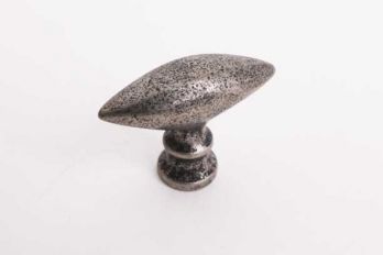 Ladeknop voor keuken en meubel binnen en buiten zilver antiek 38mm