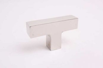 Keukenknop industrieel vierkant nikkel 67mm lang T-knop