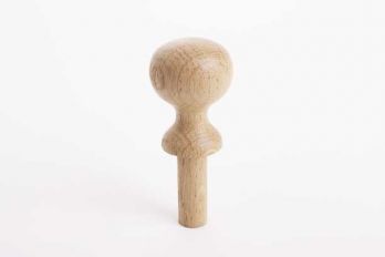 Houten knopje eiken rond 33mm met een lange deuvel