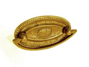 Ovale greep klassiek met trekker brons antiek 93mm