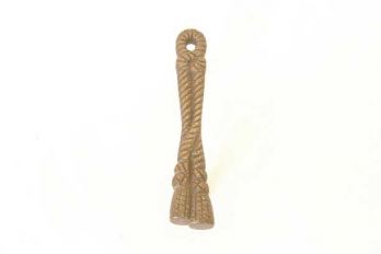 Klassieke meubelgreep koord antiek brons 99mm rechts