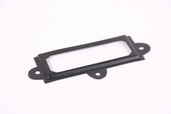 Etikettenhouder zwart 37x93mm + 3x 3,0x16mm bolkop