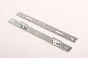Bedbeslag set 8 onderdelen 180mm ledikanthaak ijzer verzinkt