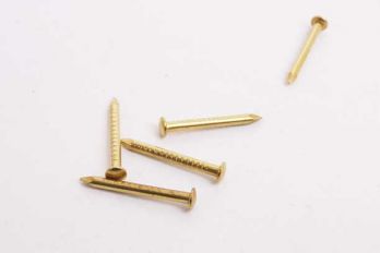 Spijkertje messing massief bolkop 1.8 x 20mm per 200 gram