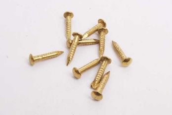 Nagels messing massief bolkop 2.1 x 14mm per 200 gram