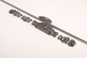 Raamsluiting cremone klein tinkleur of roest 2400mm met stangen