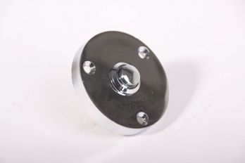 Deurbel-beldrukker blinkend chroom 57mm rond