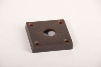 Rozet roest vierkant 50mm voor kruk of wc-sluiting 15mm gat