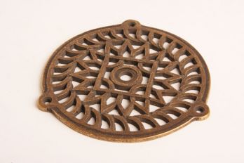 Rooster rond 160mm brons antiek