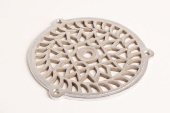 Rooster geborsteld chroom rond 130mm