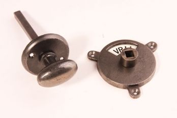 WC sluiting tinkleur kleine ovale knop zwart/wit vrij/bezet