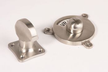 WCsluiting tonmodel vrij bezet z/w geborsteld nikkel platte knop