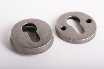 Veiligheidsrozet voor profiel-cilindersloten veiligheidsbeslag zilver antiek