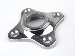 Rozet blinkend chroom of blinkend nikkel 37mm