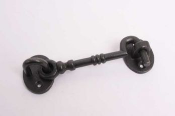 Kajuithaakje gietijzer grijze tinkleur voor het vastzetten van deuren 120mm (135mm totaal)