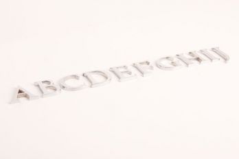 Letters Geborsteld Chroom A-Z, &, @, - 40mm zs