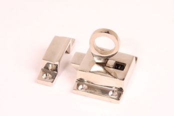 Raamknip voor valraam met oog in blinkend nikkel