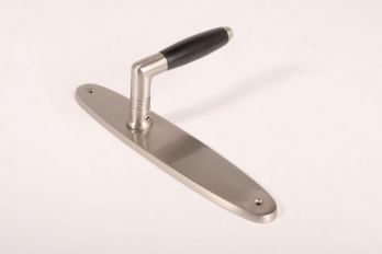 Deurkruk ton-model met ovale langschild geborsteld nikkel