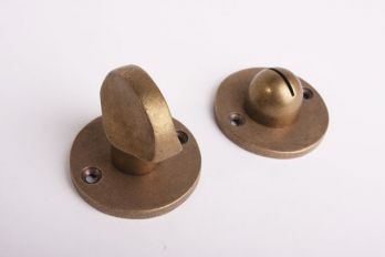 Toilet of badkamer sluiting brons antiek met ronde rozetten