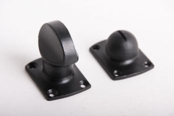 WC sluiting zwart met rozetten 854