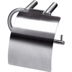WC-rolhouder geborsteld RVS hangmodel met klep