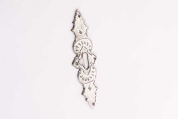 Klassieke sleutelplaat nikkel verticaal voor kastdeur dun 35 mm