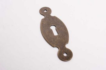 Sleutelplaat brons antiek voor meubeldeurtje of keukendeurtje 31mm breed