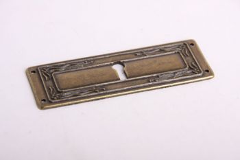 Sleutelplaat klassiek dwars brons antiek 33 mm zamac