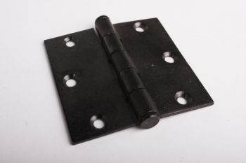 Deurscharnier zwart 89mm x 89mm met platkop