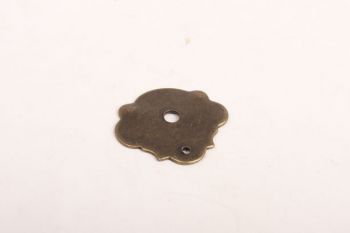 Achterplaat brons antiek rozet voor knop of ringgreep 42mm hoog