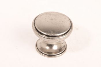 Ronde knop met randje 35mm zilver antiek