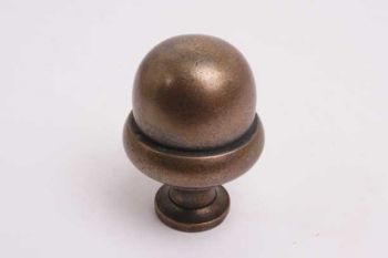 Bolknop klassiek rond 45mm brons antiek