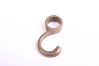 Haak kapstok brons antiek voor 20mm of 30mm buis