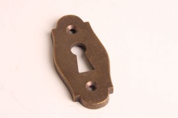 Klassieke sleutelrozet voor baardsleutel brons antiek 33mm