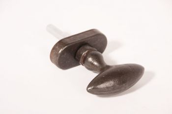 Draai kiep raamkruk ovale knop gietijzer roest, tinkleur of zwart 71mm