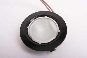 Ronde inbouw spot zwart 12V halogeen 55mm diameter met G4 10W lampje