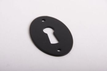 sleutelplaat ovaal zwart 32mm