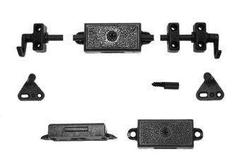 Espagnoletslot met onderdelen en stangen 15-30mm brons antiek