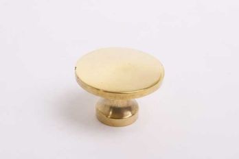 Ronde knop klassiek messing polijst voor meubelen en keukens 28mm