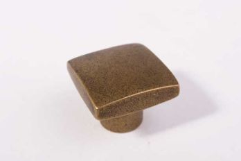 Knop vierkant brons antiek 24mm