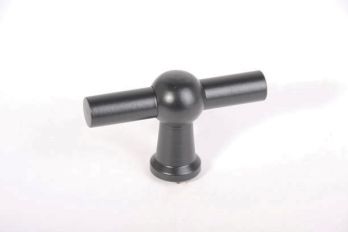 Knop Zwart 70mm T-vormige kraanknop