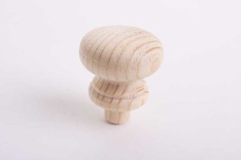 Knop rond vurenhout 36mm met 12mm vaste deuvel