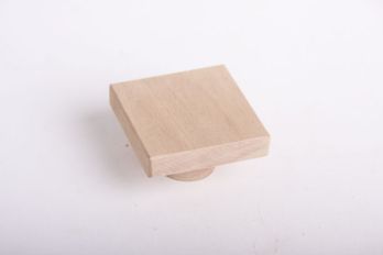 Knop vierkant beukenhout voor meubelen en keukens 50mm