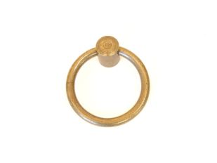 Ringgreep brons antiek 58mm diameter 6mm dik met moer